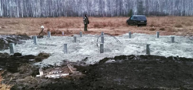 Фундамент на забивных ЖБ сваях