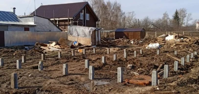 Фундамент на забивных ЖБ сваях